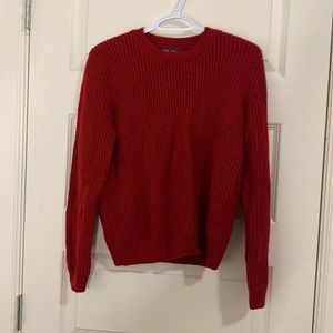 Red Cardigan Sweater Canifa Size Medium